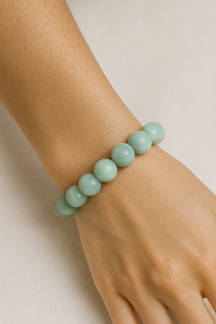 Green Moonstone - Unisex Single Stacking Bracelets