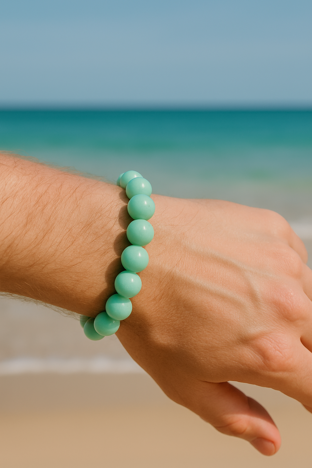 Green Moonstone - Unisex Single Stacking Bracelets