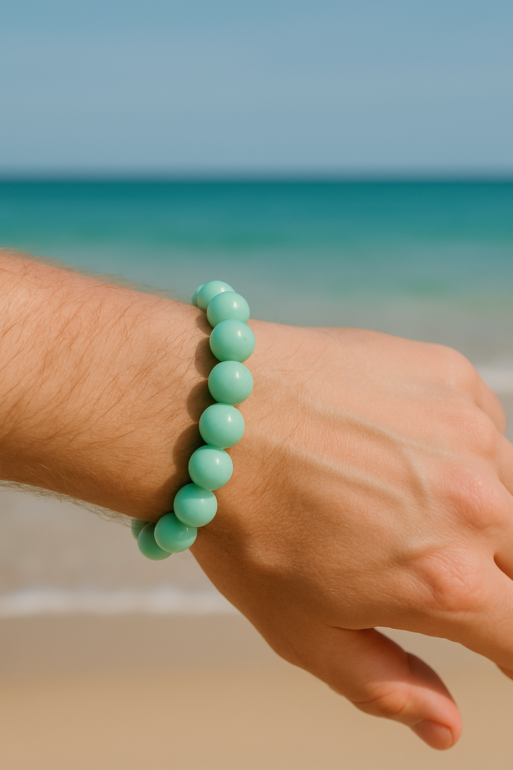 Green Moonstone - Unisex Single Stacking Bracelets