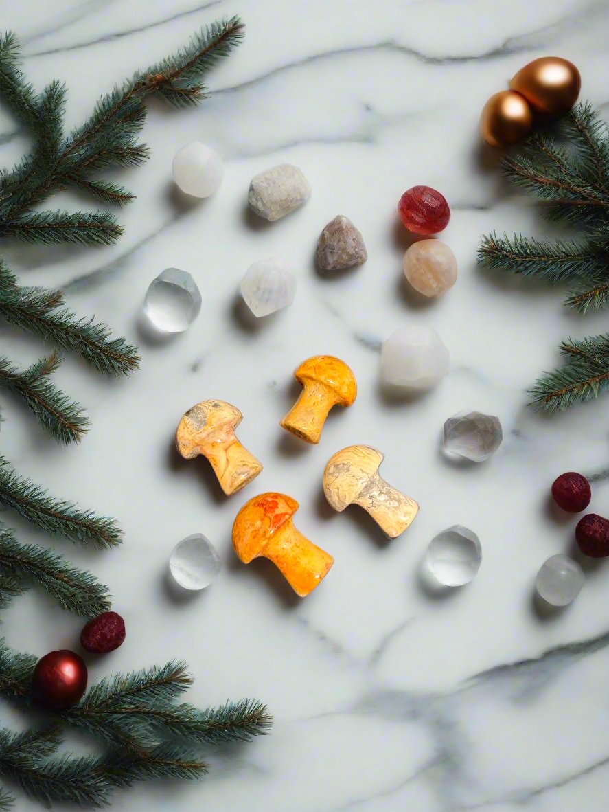 Crazy Lace Agate Mushroom