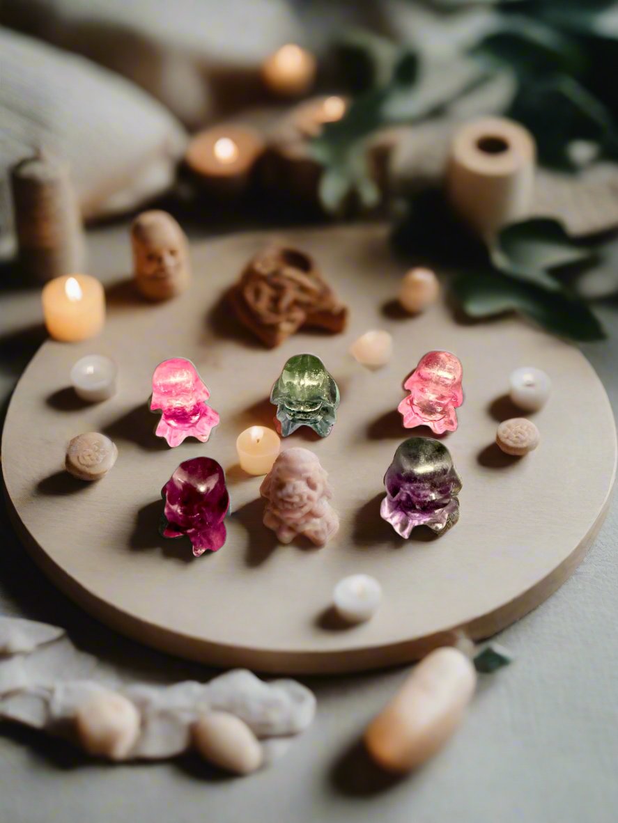 Tiny DARTH VADER Fluorite Carvings