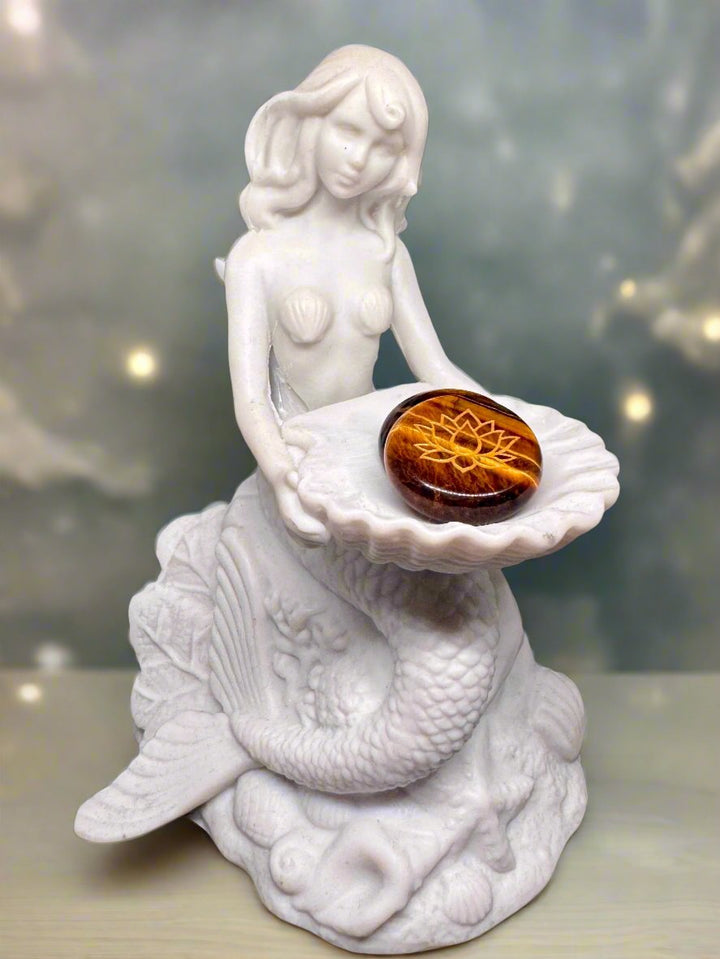 Engraved LOTUS COIN Carvings