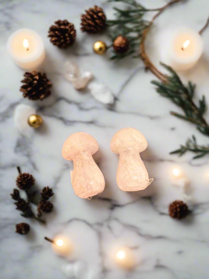 Rose Quartz Medium Mushroom