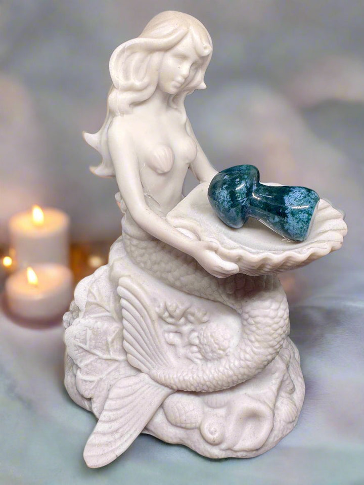 Moss Agate Medium Mushroom