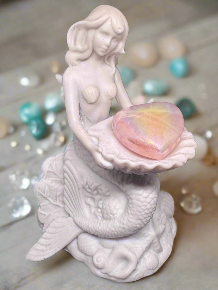 Angel Aura Rose Quartz Hearts - Large