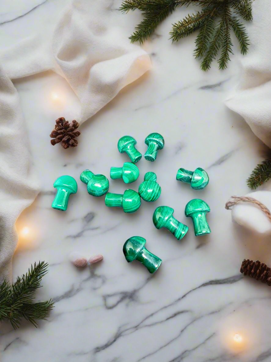 Malachite Mini Mushrooms