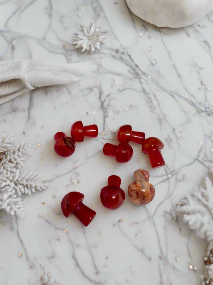 Carnelian Mini Mushrooms