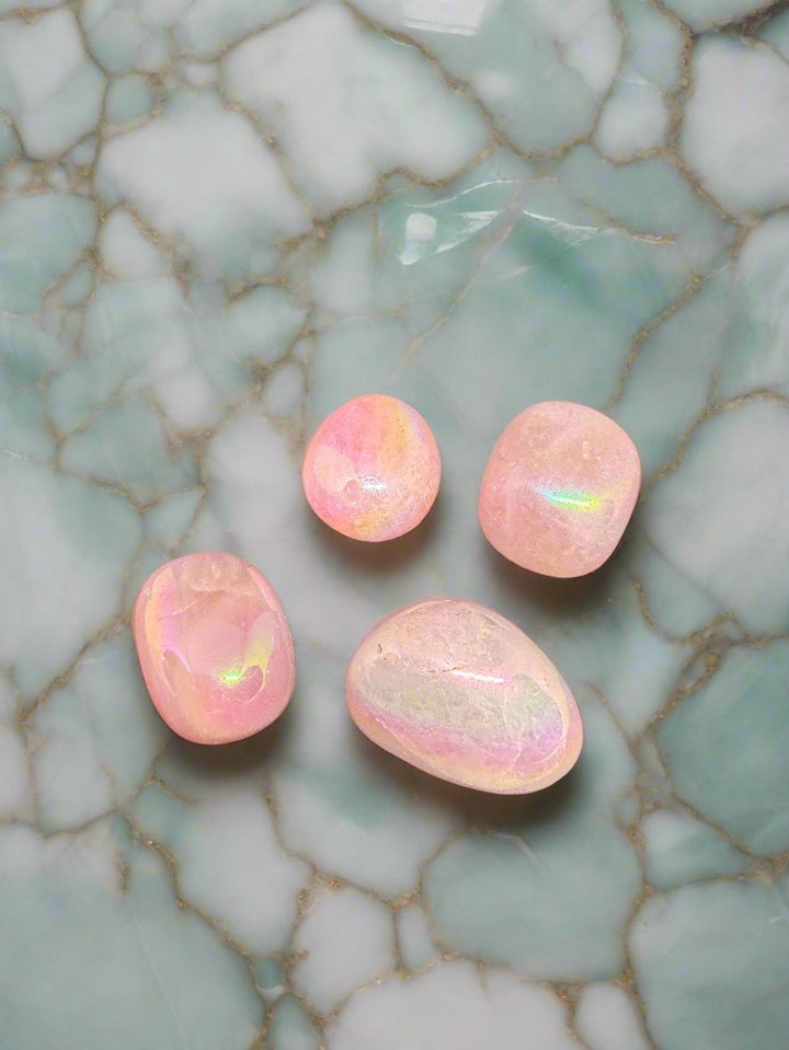 Angel Aura Rose Quartz Tumble