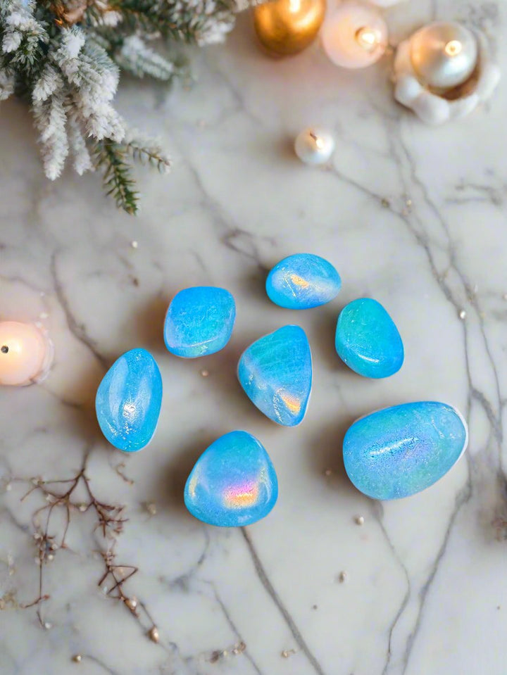 Aura Quartz Tumble (Blue)