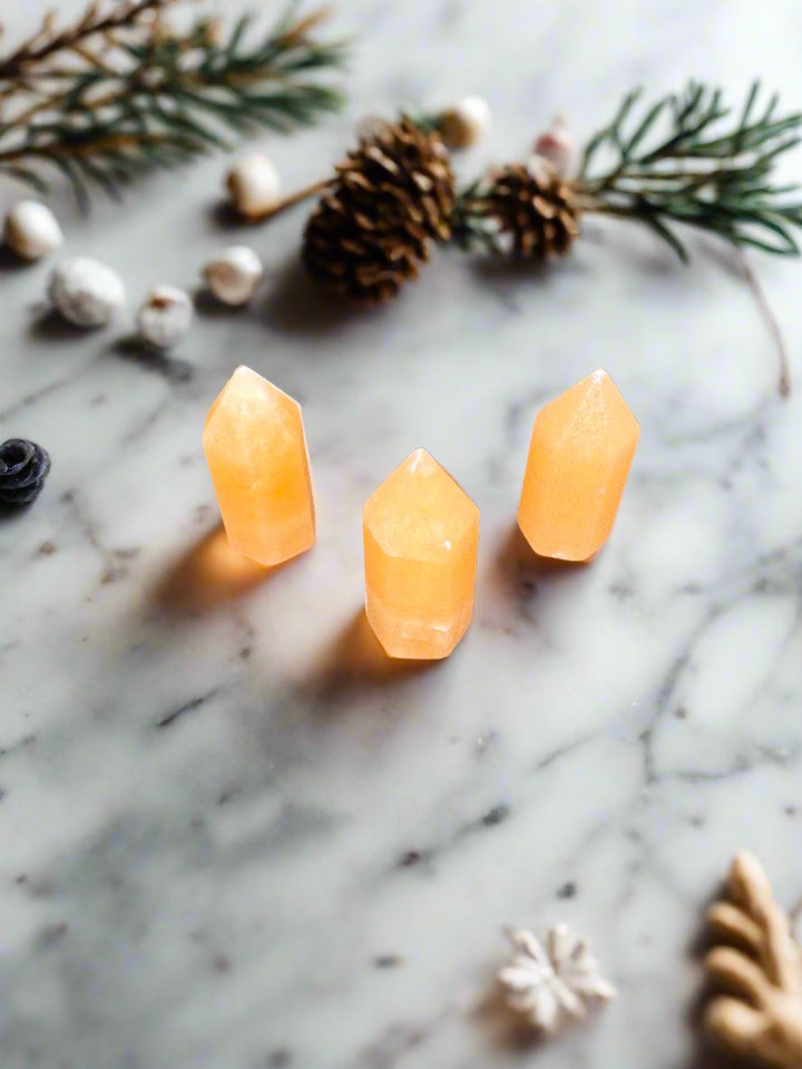 Orange Calcite Mini Tower