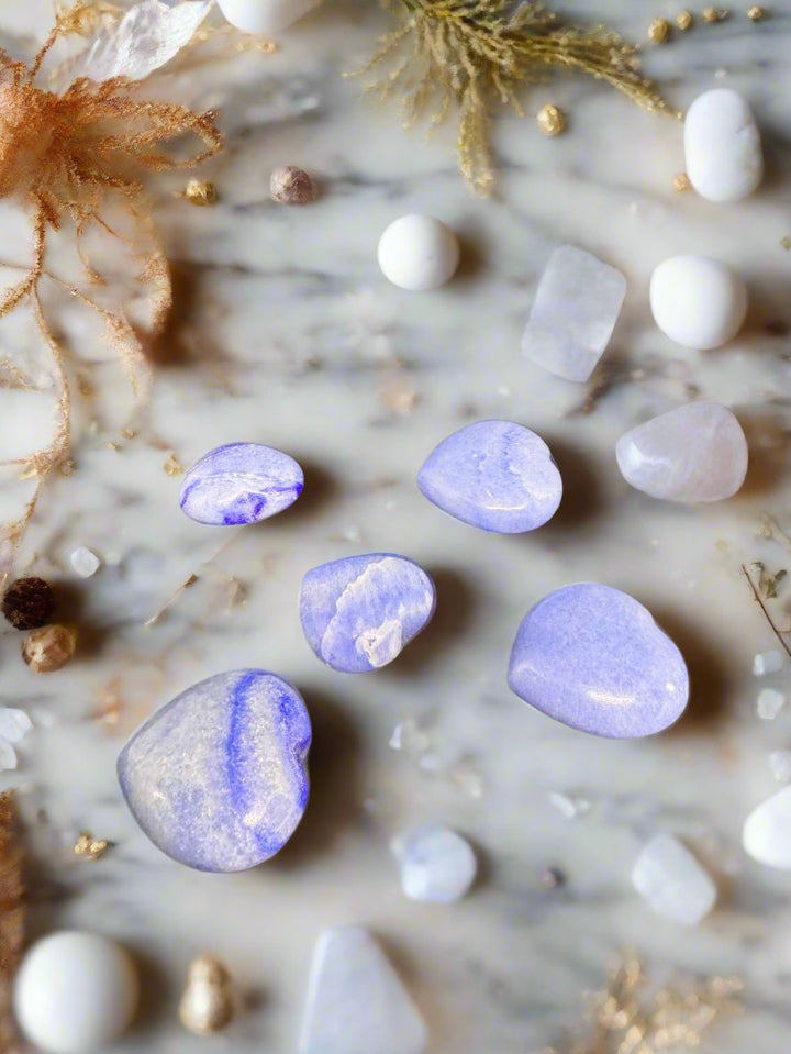 Blue Aventurine Hearts