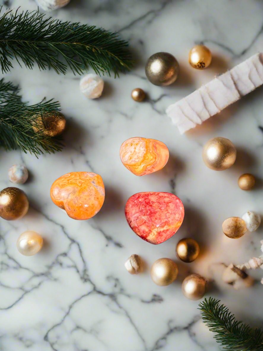 Crazy Lace Agate Hearts