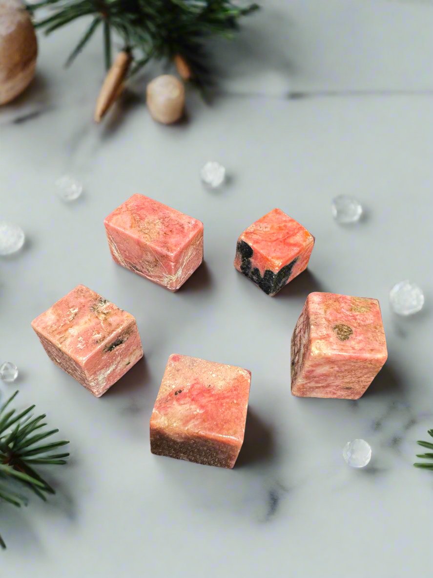 Rhodonite Cubes