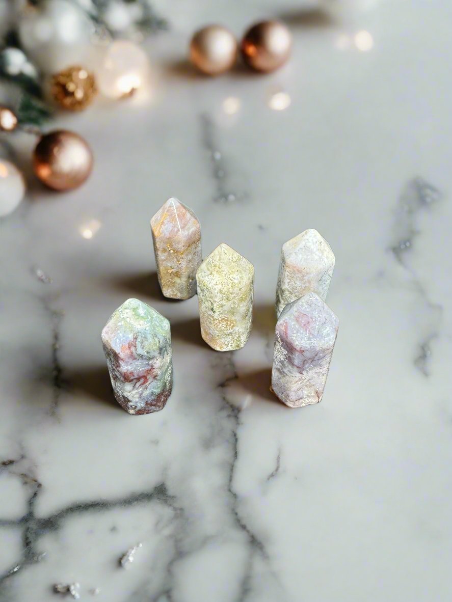 Moss Agate Mini Tower