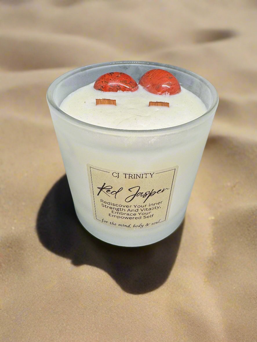 Red Jasper Large Candle