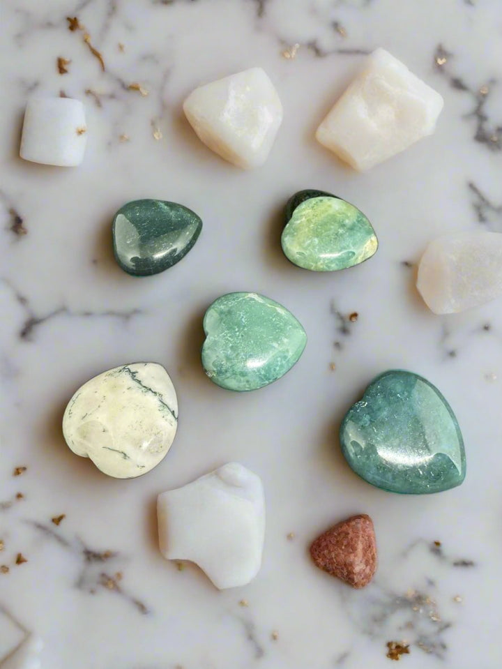 Tree Agate Hearts