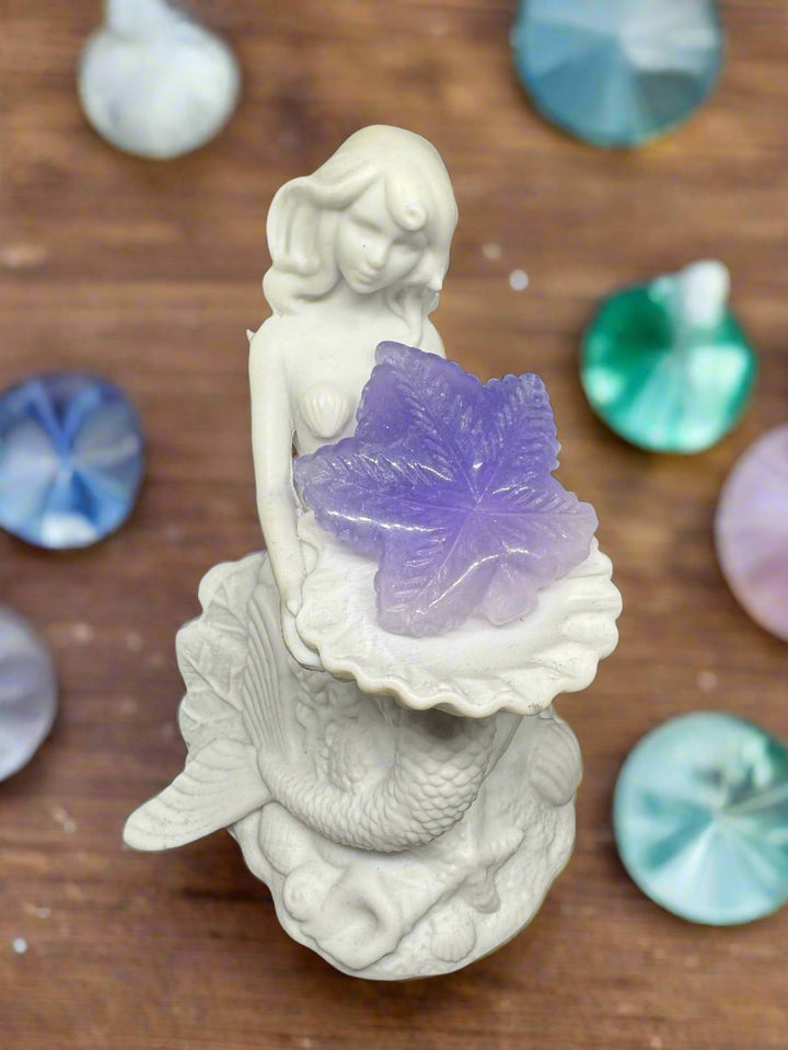 Fluorite Maple Leaf Carving