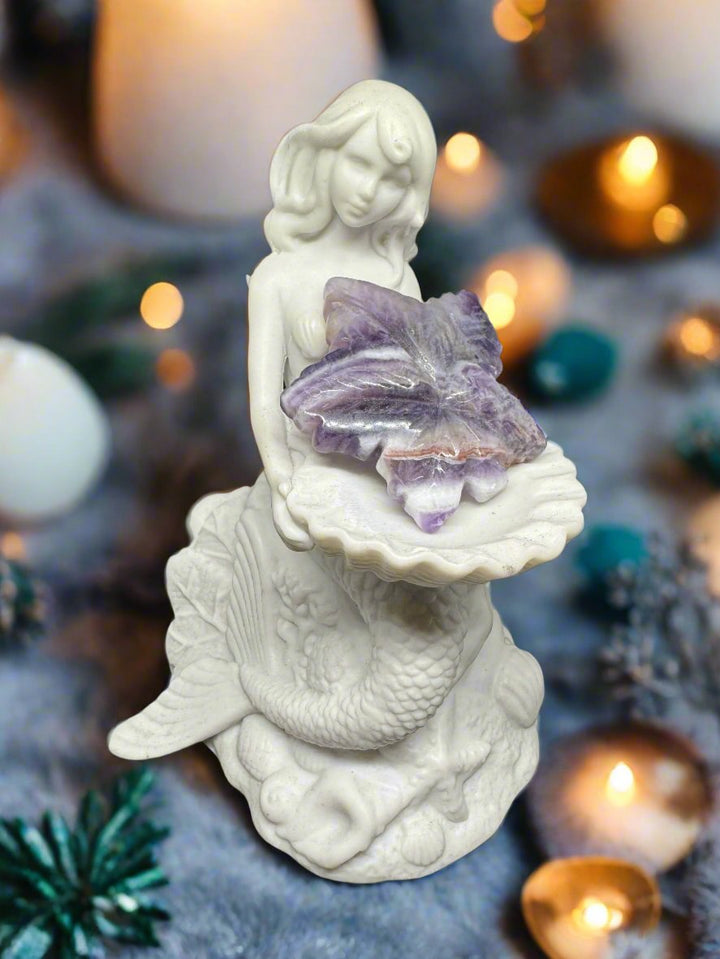 Amethyst Maple Leaf Carving