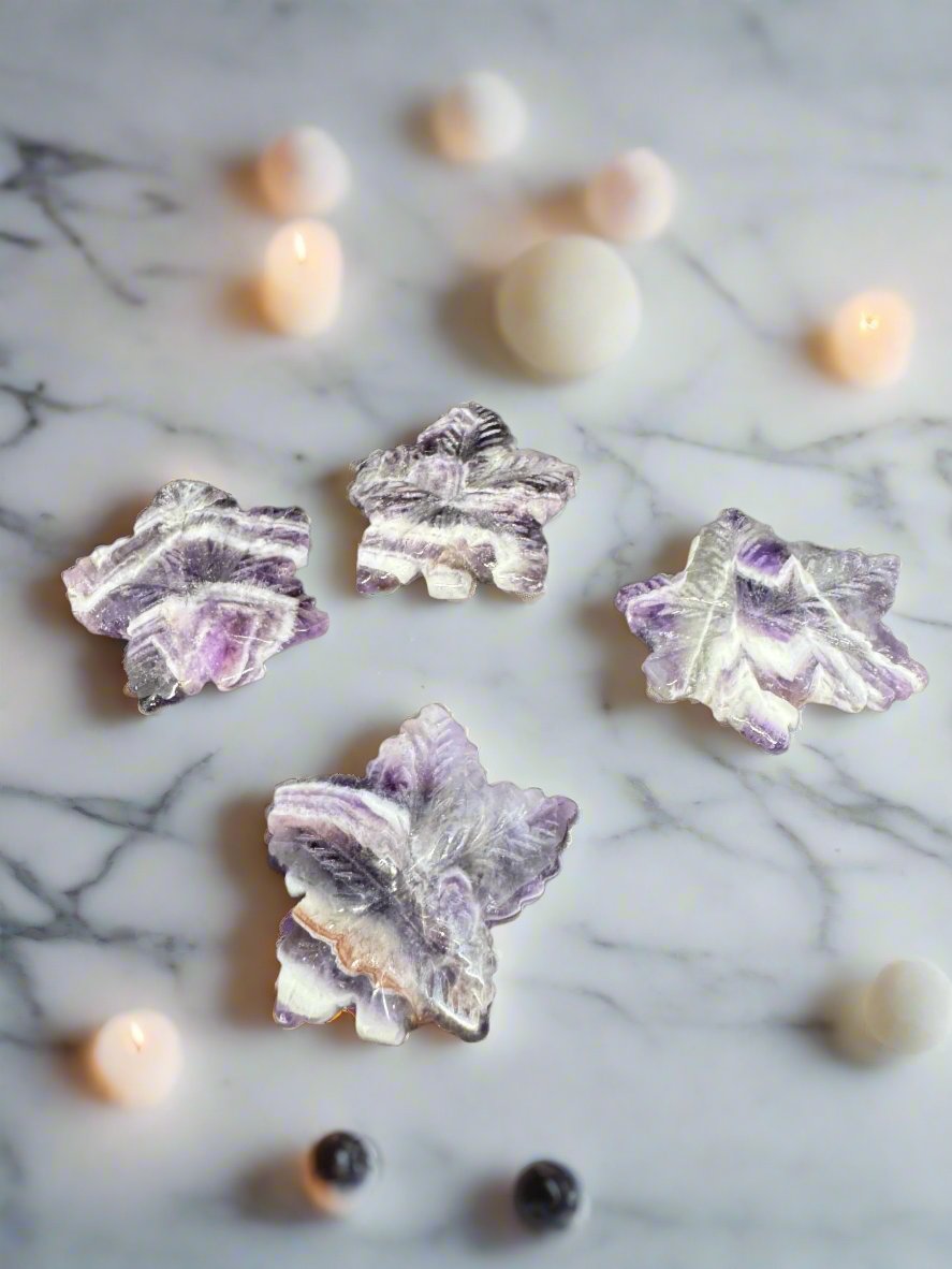 Amethyst Maple Leaf Carving