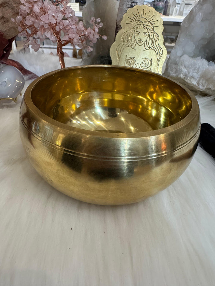 1 Tone Singing Bowl with Leather Mallet