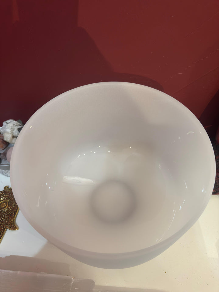 Quartz Singing Bowl with Leather Mallet - HEART CHAKRA