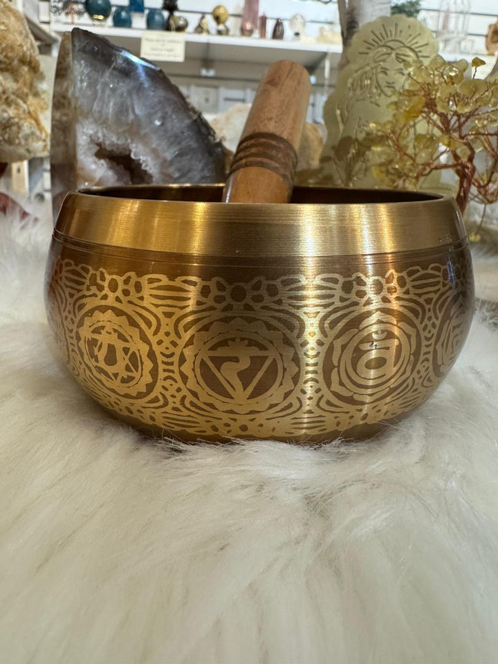 Chakra Singing Bowl with Wooden Mallet
