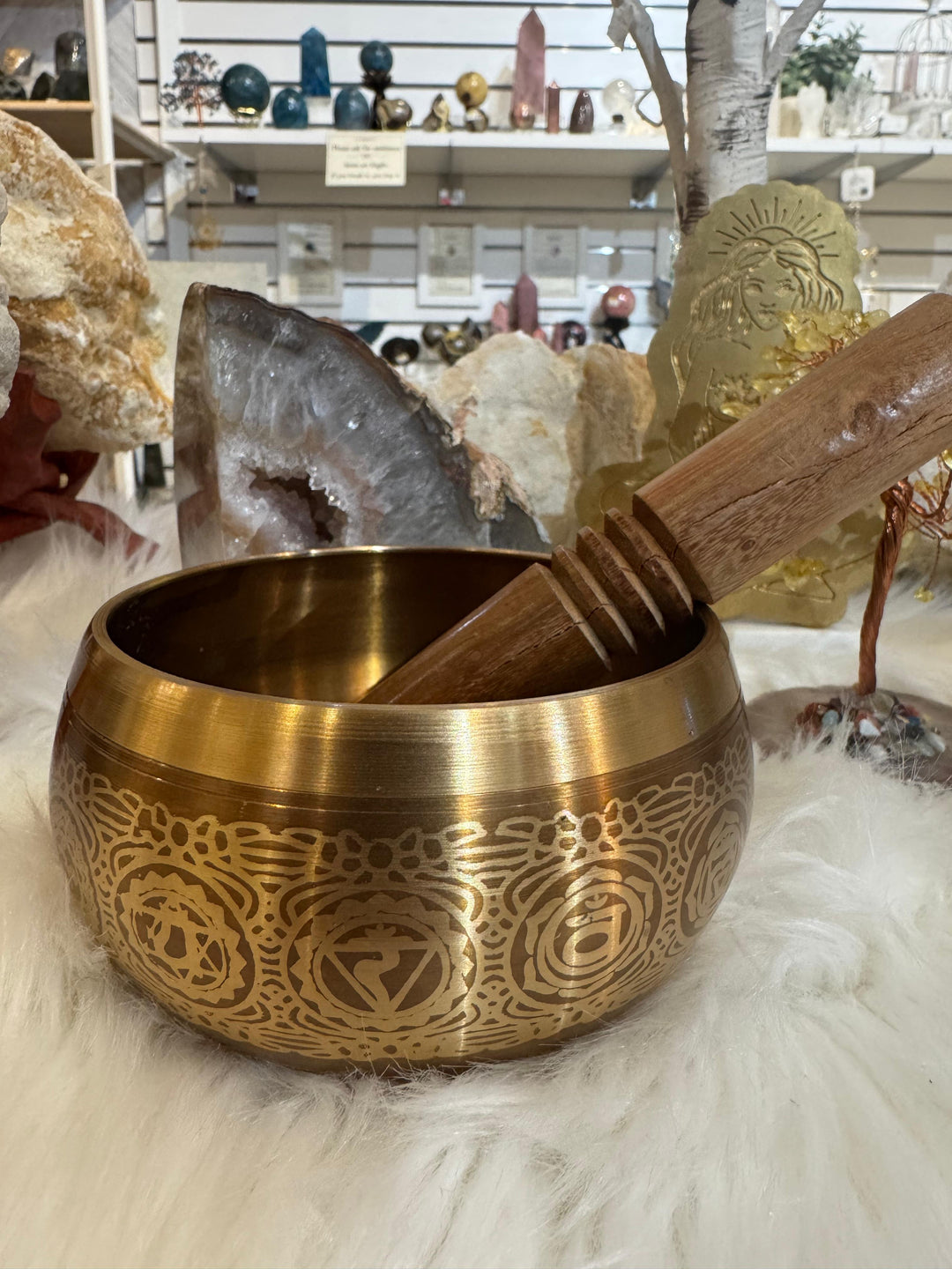 Chakra Singing Bowl with Wooden Mallet