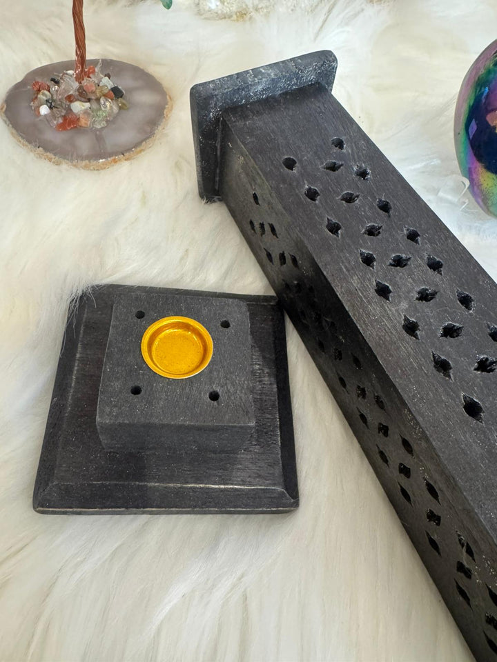 Wooden Tower Incense Sticks/Cones Burner