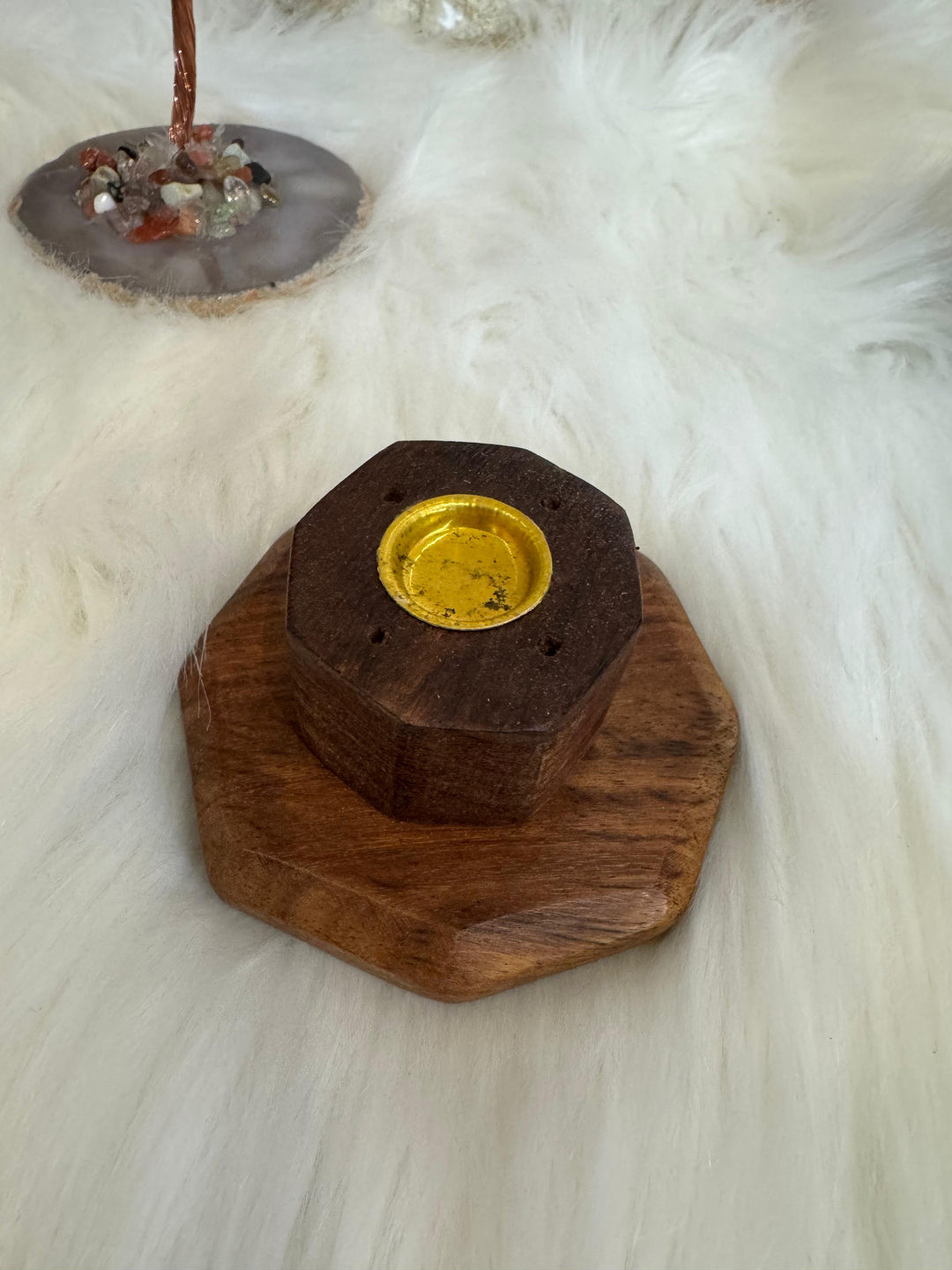 Wooden Tower Incense Sticks/Cones Burner