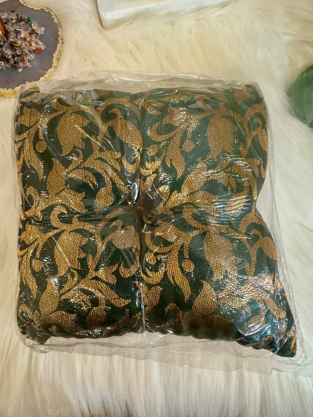 Tibetan Singing Bowl Cushion (6" x 6" x 2.5") - Random Color