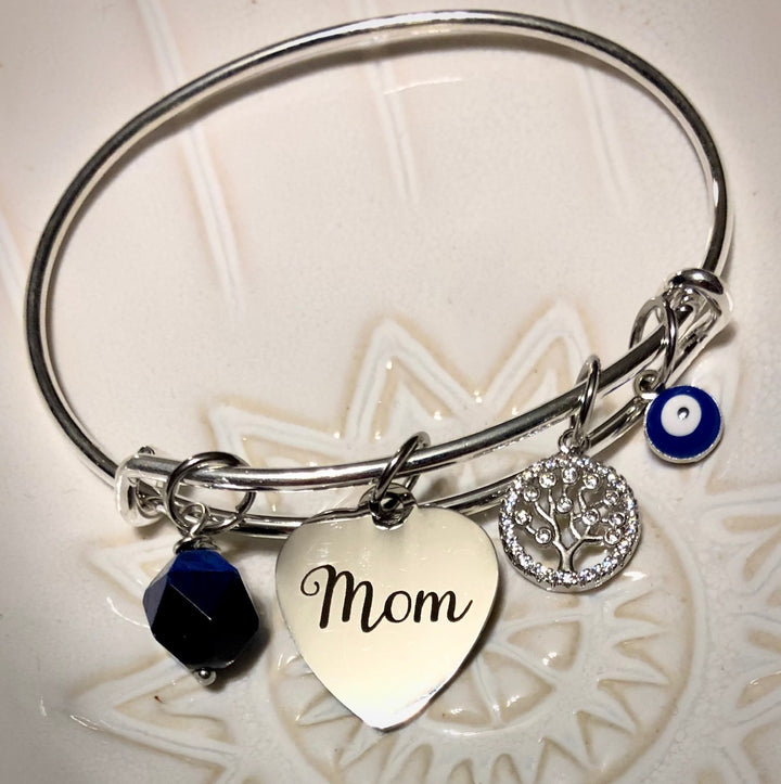 'MOM' - Stainless Steel Bangle