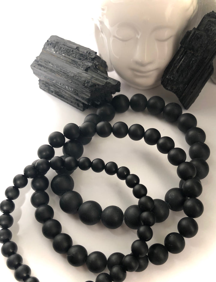 Black Tourmaline - Unisex Single Stacking Bracelets
