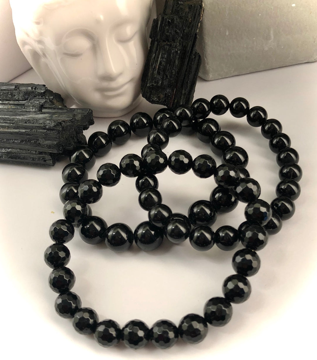 Black Tourmaline - Unisex Single Stacking Bracelets
