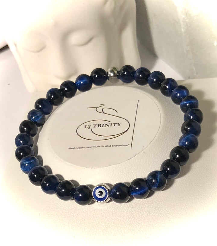 Unisex Gemstone Evil Eye Beaded Bracelets
