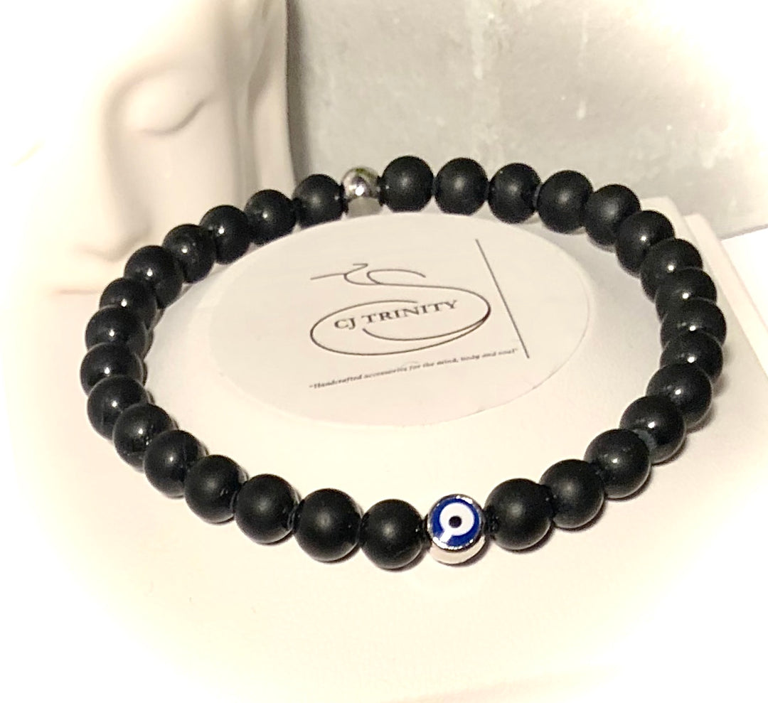 Unisex Gemstone Evil Eye Beaded Bracelets