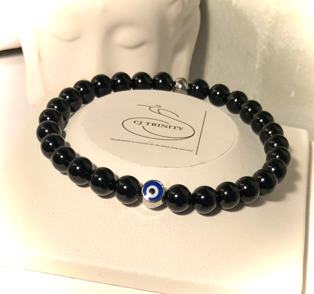 Unisex Gemstone Evil Eye Beaded Bracelets