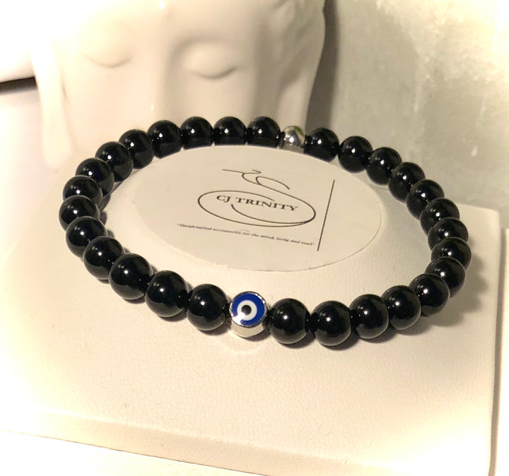 Unisex Gemstone Evil Eye Beaded Bracelets
