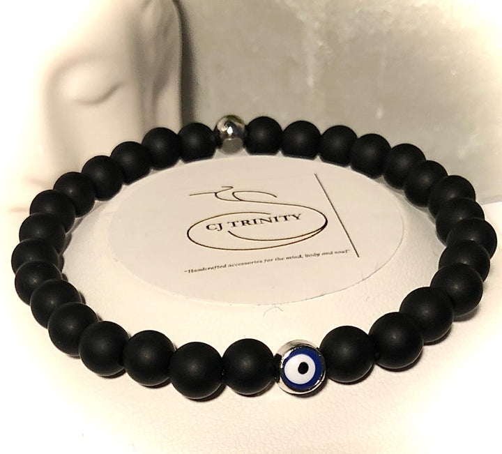 Unisex Gemstone Evil Eye Beaded Bracelets