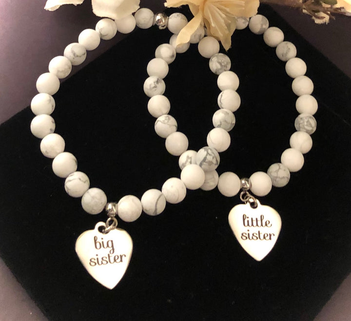 'Big Sister & Little Sister' - Choice of Bead - Kids Charm Bracelets
