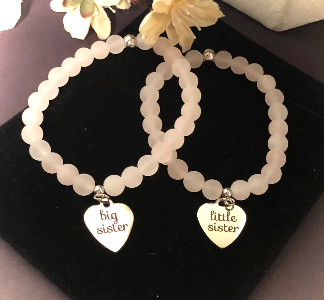 'Big Sister & Little Sister' - Choice of Bead - Kids Charm Bracelets