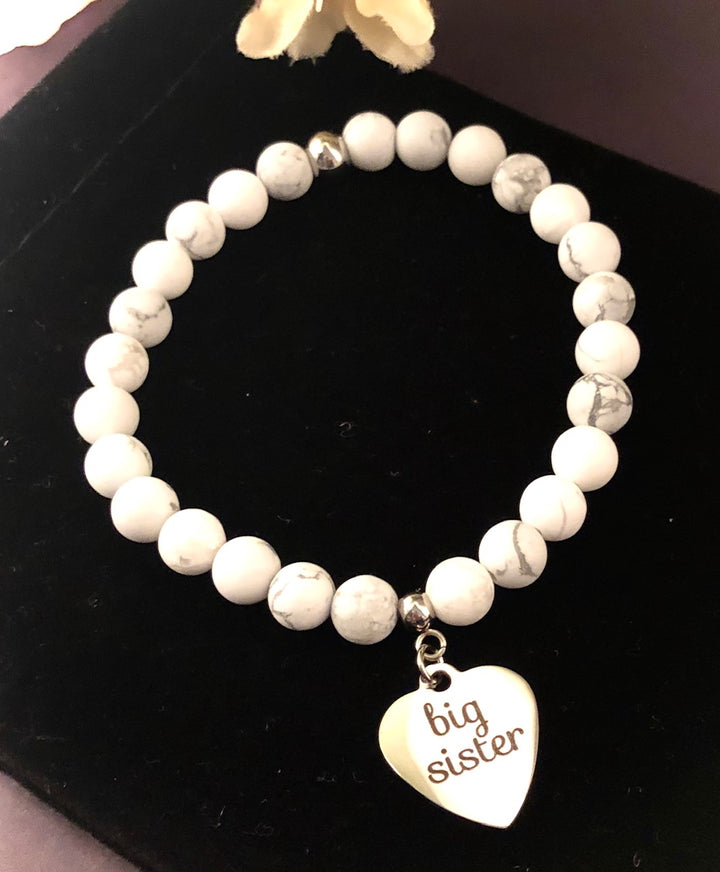 'Big Sister & Little Sister' - Choice of Bead - Kids Charm Bracelets