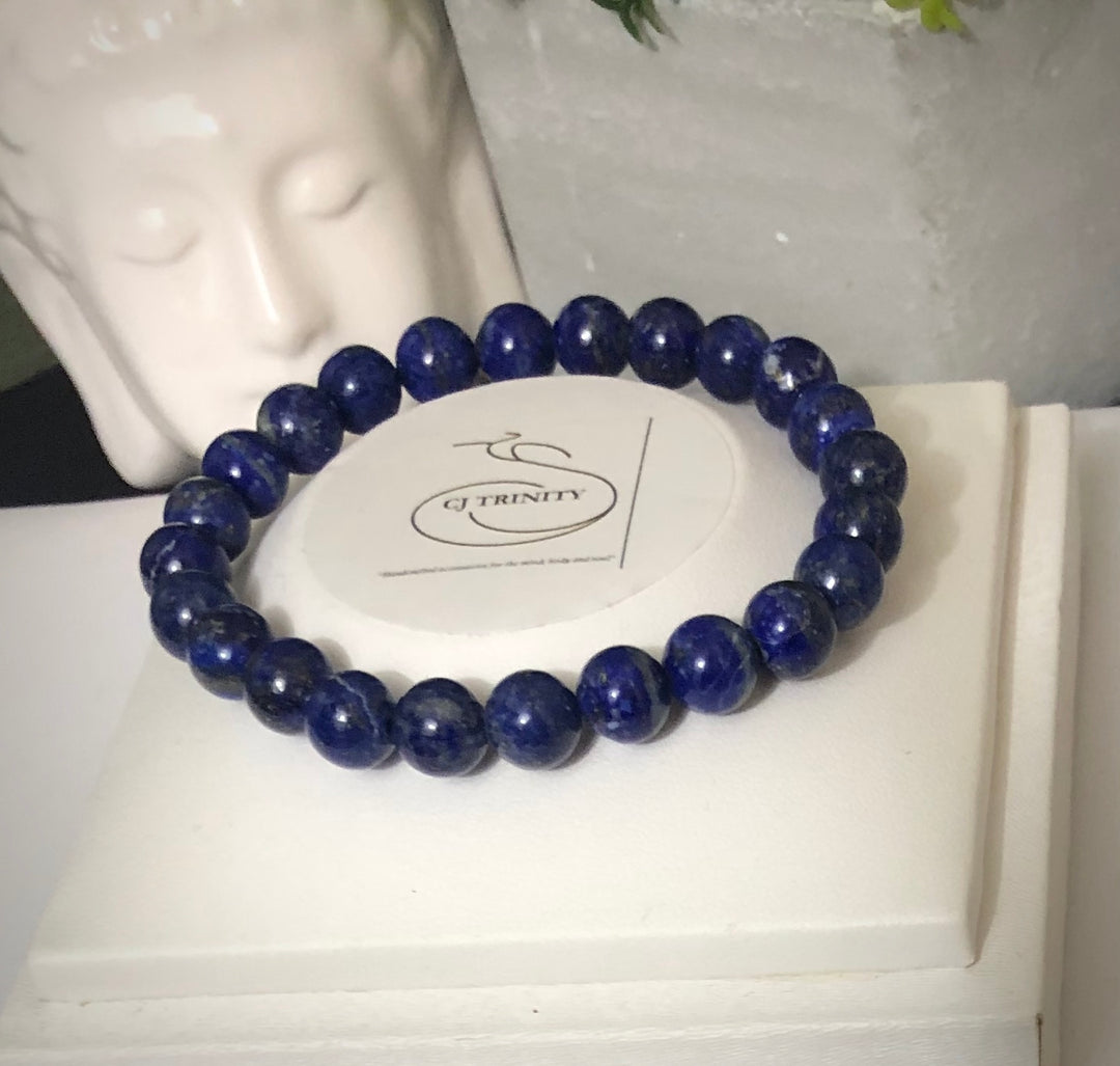 Unisex Lapis Lazuli - Classic Stacking Bracelet
