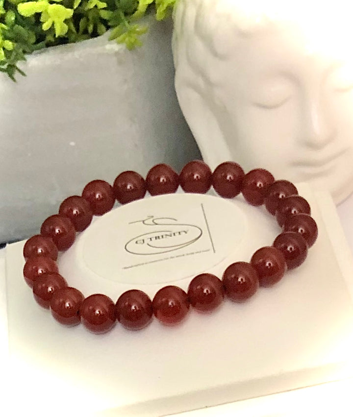 Unisex Citrine, Mookaite and Carnelian - Classic Stacking Bracelets - Sold Separately or as a Set