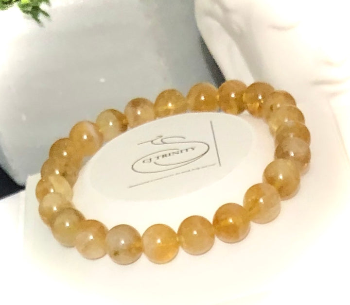 Unisex Citrine, Mookaite and Carnelian - Classic Stacking Bracelets - Sold Separately or as a Set