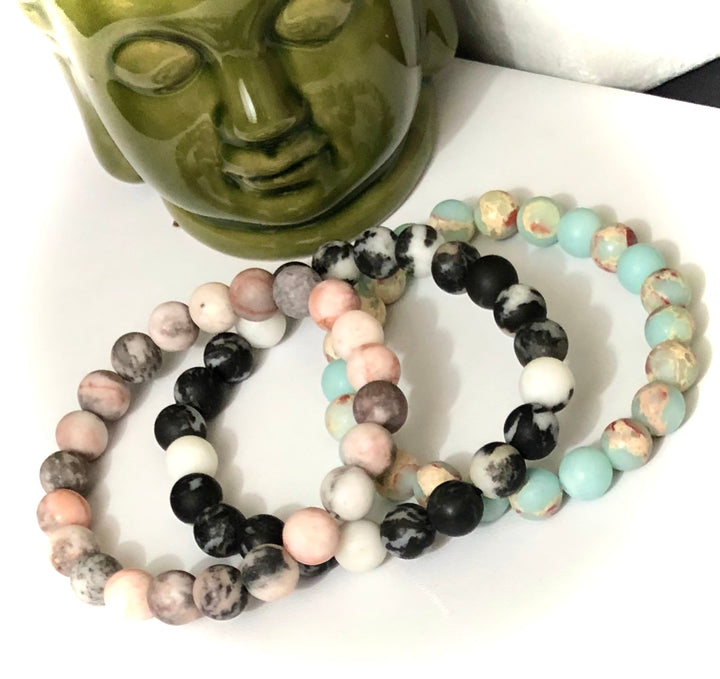 Matte Jasper Classic Stacking Bracelet - Choice of Beads