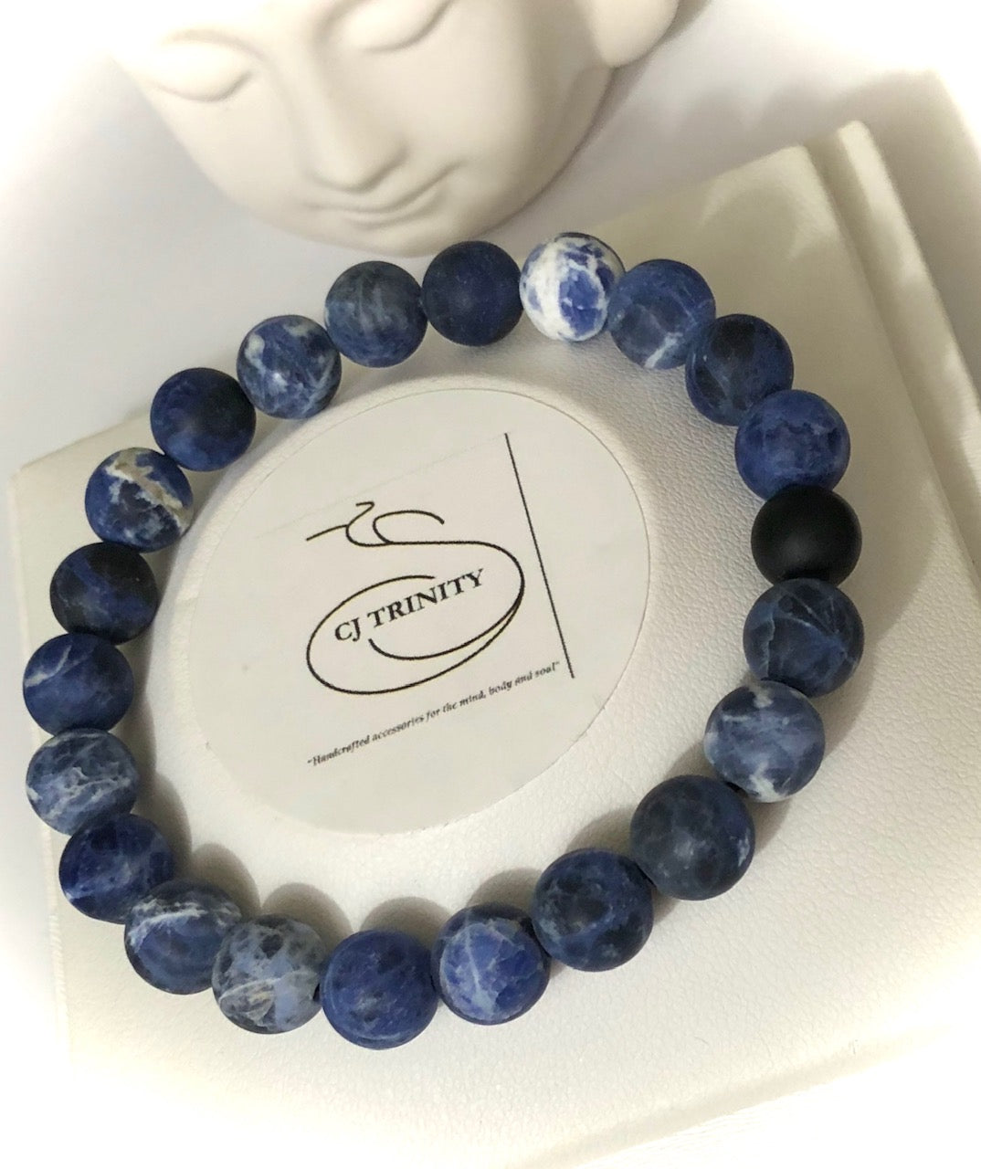 Unisex Sodalite - Classic Stacking Bracelet - Choice of Matte or Glossy