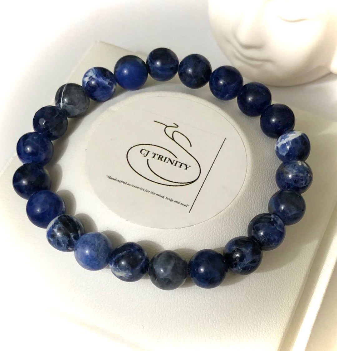 Unisex Sodalite - Classic Stacking Bracelet - Choice of Matte or Glossy