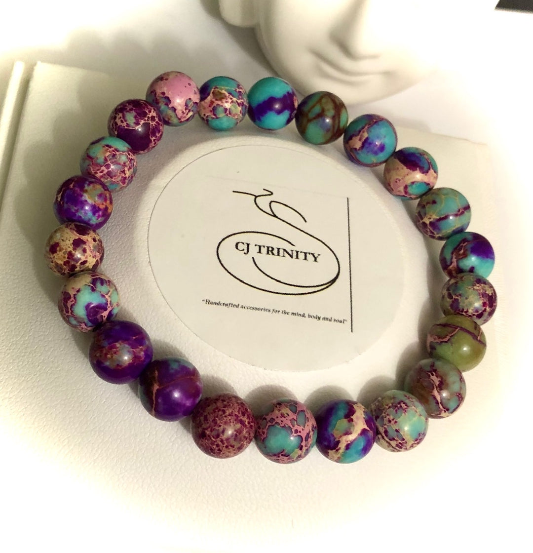 Jade, Jasper & Lavender Tourmaline - Classic Stacking Bracelets - Sold Separately or as a Set