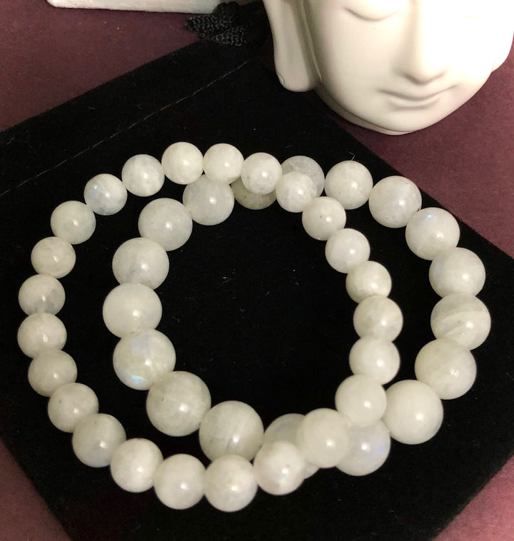 Moonstone - Classic Stacking Bracelets - Choice of bead Size