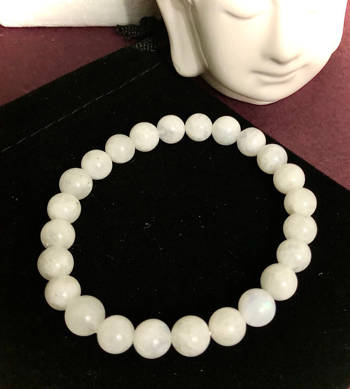 Moonstone - Classic Stacking Bracelets - Choice of bead Size